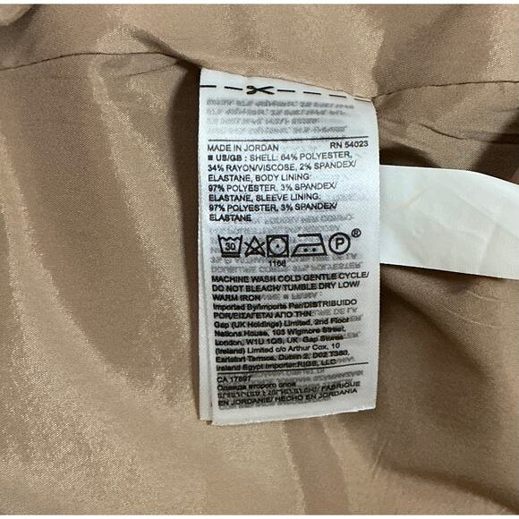 Banana Republic Classic Long & Lean Houndstooth Tailored Blazer Size 12 - Picture 9 of 12